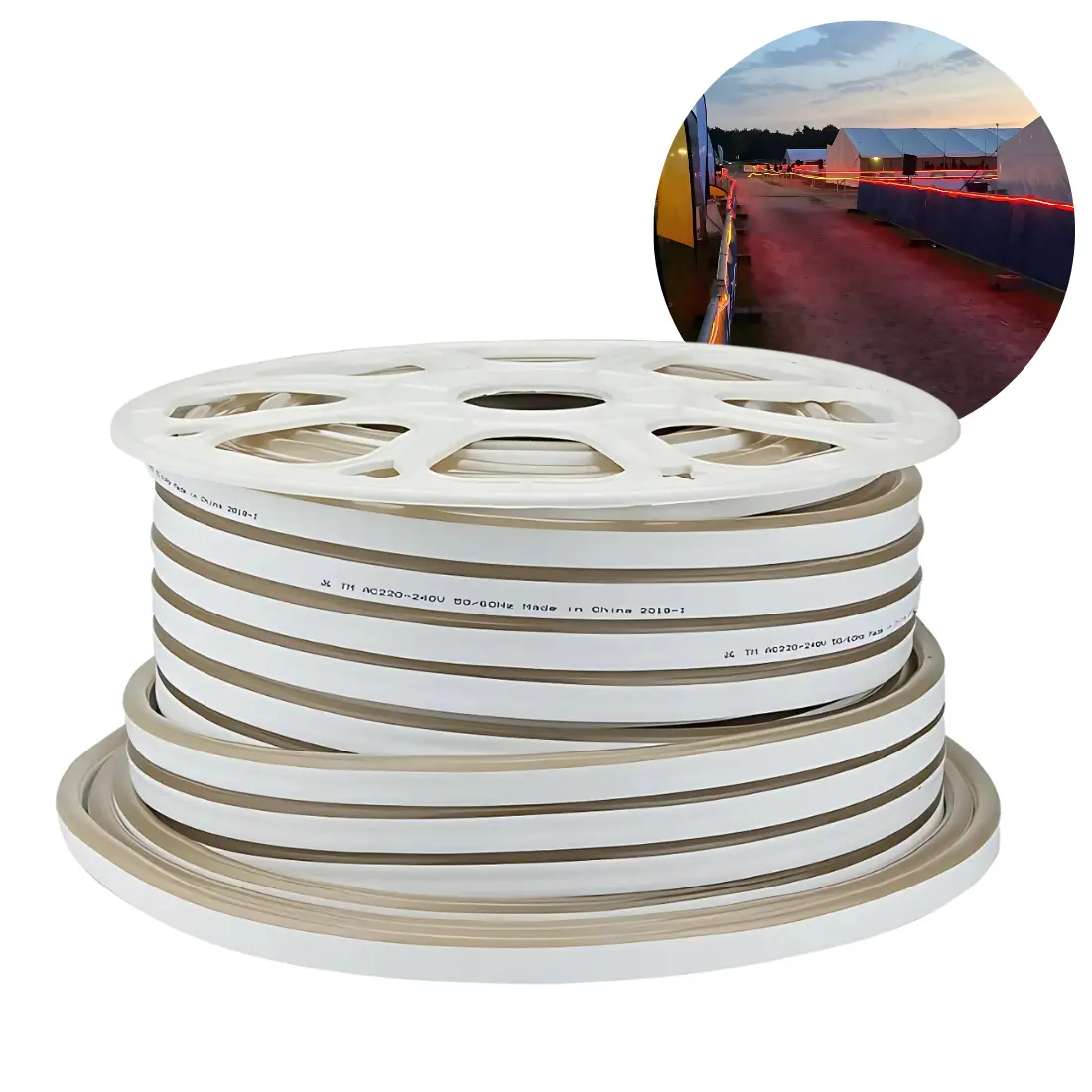 Neon LED strip - Gul - IP65 - Flex - 230V