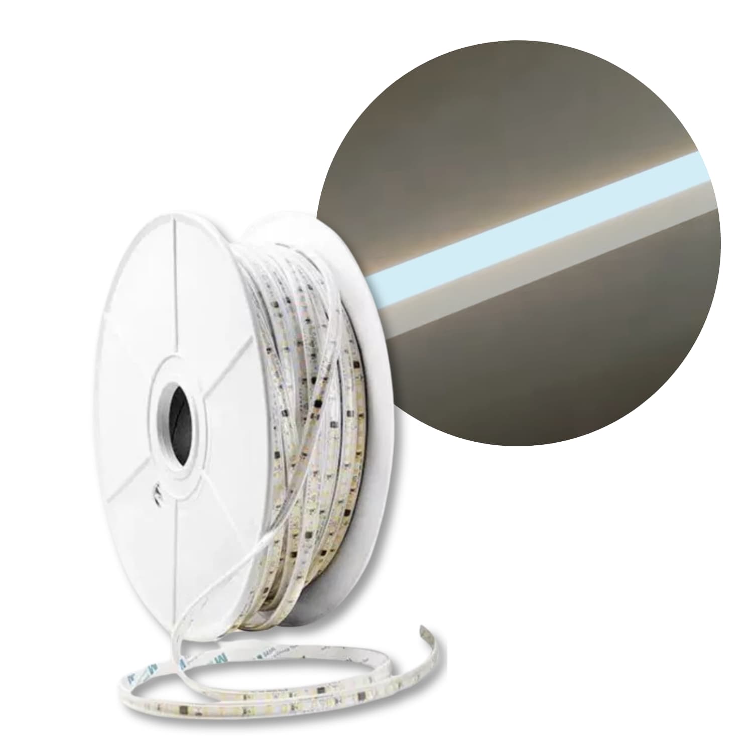 50M - 230V AC LED STRIP CUT10 2835 - 9W/M - 900LM/M - 4500K (10cm klip)