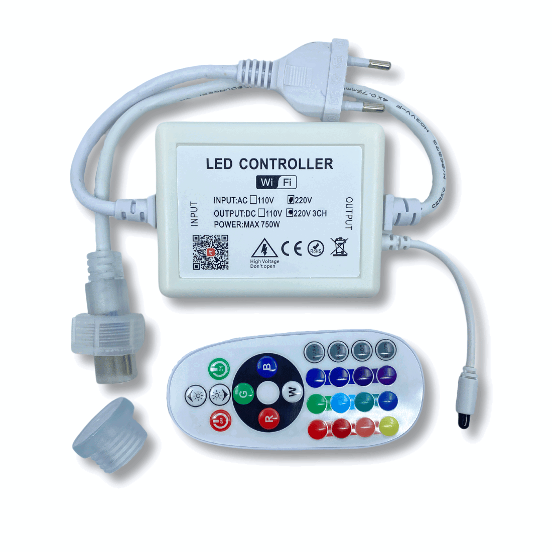 FLEX230 RGB - LED Driver og Controller - 2i1 - TUYA WIFI - Inkl. Fjernbetjening