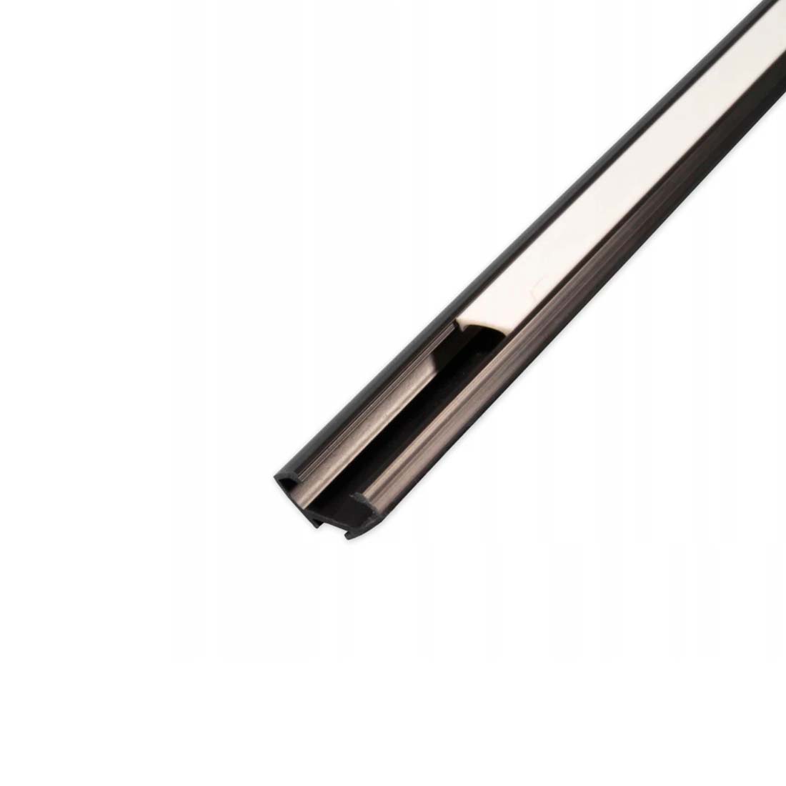 1m Plastprofil - 22x12mm - Hjørneprofil - Sort - Til LED strips