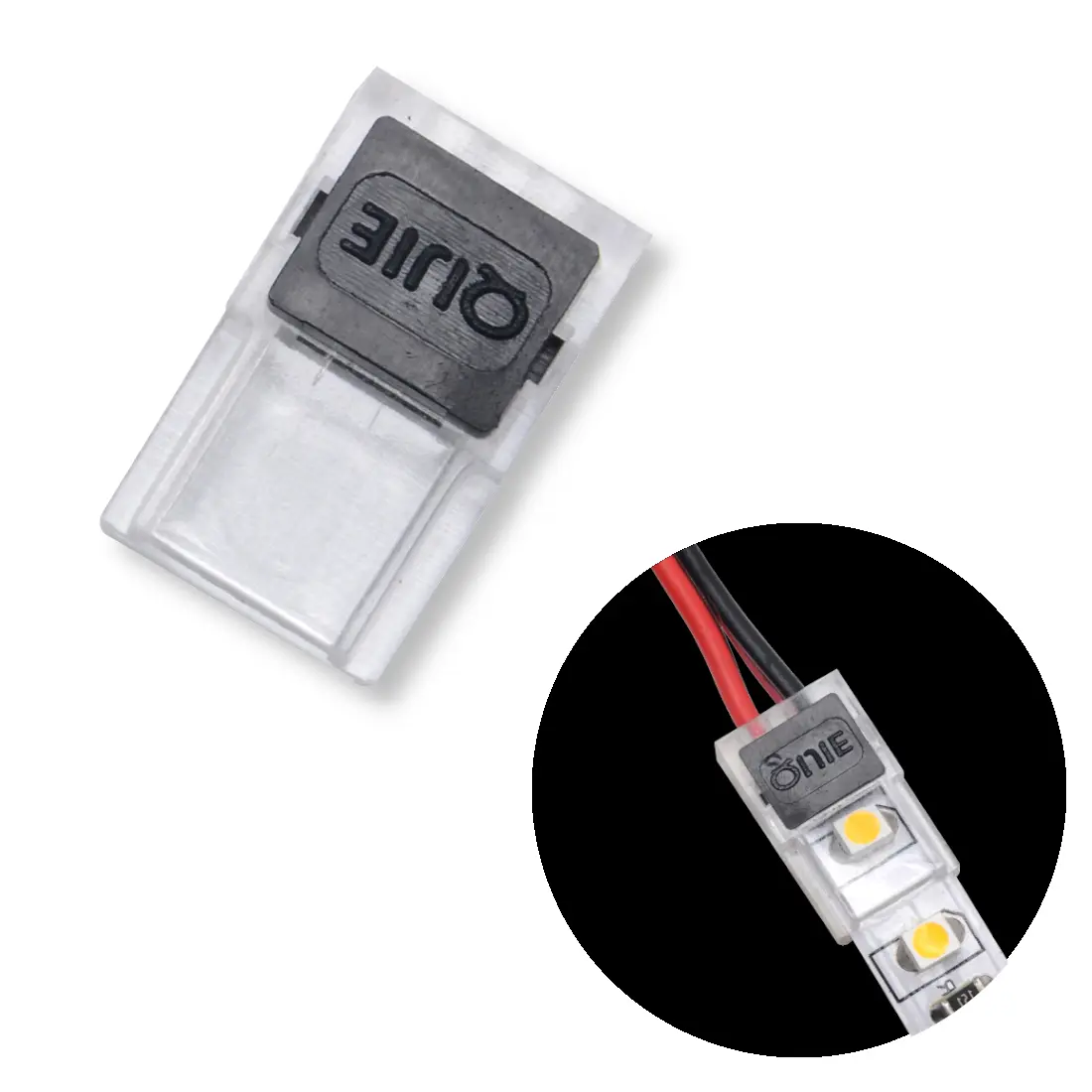 Ledningsstik - 10mm - IP20 - SMD LED Strip - Enkelt Farve LED Bånd - 2 Pin - Beetle