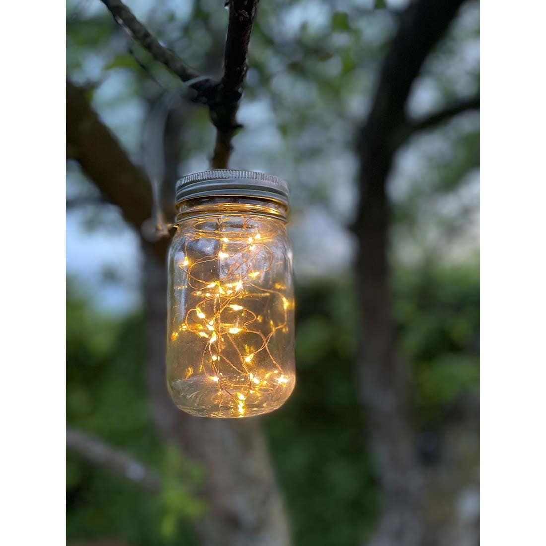 Solcelle Lanterne - Glas - LED - Lys Dekoration (0745)